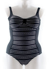 Peggy one piece- Black and Stripe contrast