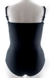 Peggy one piece- Black and Stripe contrast