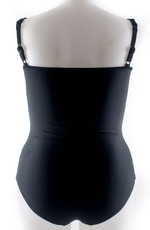 Peggy one piece- Black and Stripe contrast