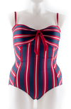 Detachable Strap Marilyn one piece- Empire Stripe