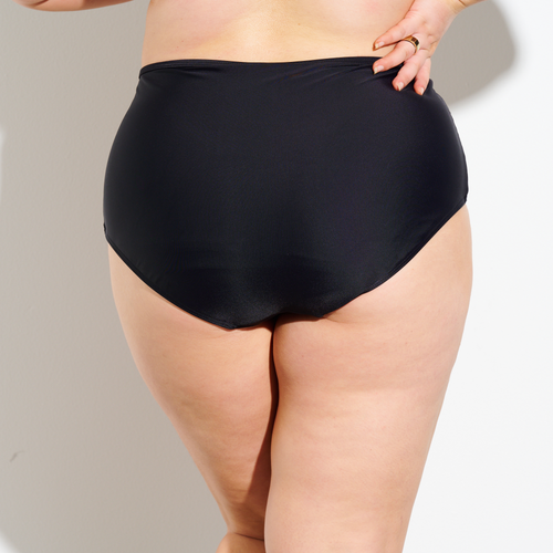 High Waist Bikini Bottom - Bobbie Basic - Black